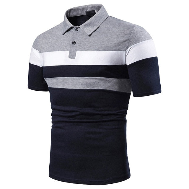 Men Polo Men Shirt Short Sleeve Polo Shirt Contrast Color Polo New Clothing Summer Streetwear Casual Fashion Men Tops