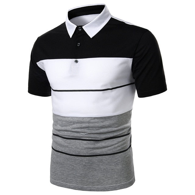 Men Polo Men Shirt Short Sleeve Polo Shirt Contrast Color Polo New Clothing Summer Streetwear Casual Fashion Men Tops