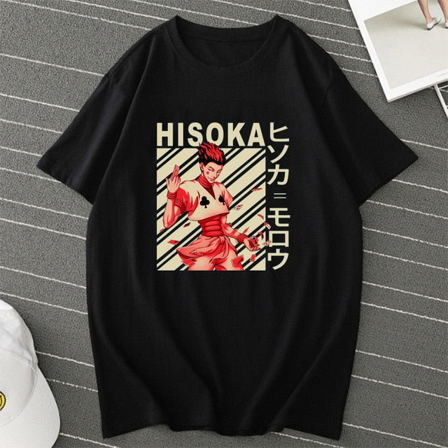 Hunter X Hunter Anime Mens T Shirt Tops Tees Killua Zoldyck Devil Eye Teeshirt Tops Short Sleeve Casual Men Tshirt Clothes Male