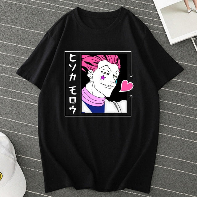 Hunter X Hunter Anime Mens T Shirt Tops Tees Killua Zoldyck Devil Eye Teeshirt Tops Short Sleeve Casual Men Tshirt Clothes Male