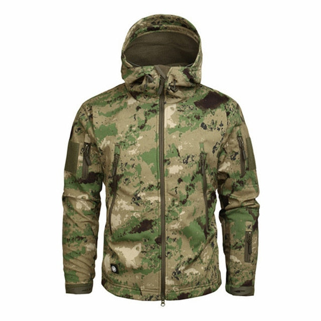 Shark Soft Shell Military Tactical Jacket Men Waterproof Warm Windbreaker US Army Clothing Winter Big Size Men Camouflage Jacket