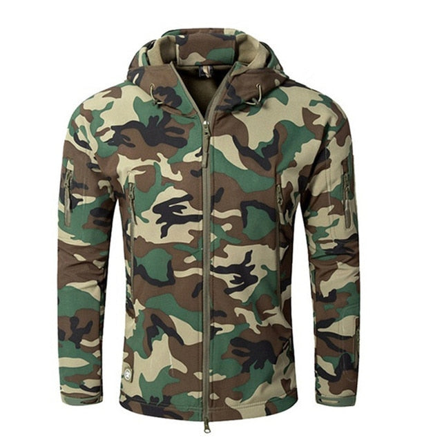 Shark Soft Shell Military Tactical Jacket Men Waterproof Warm Windbreaker US Army Clothing Winter Big Size Men Camouflage Jacket