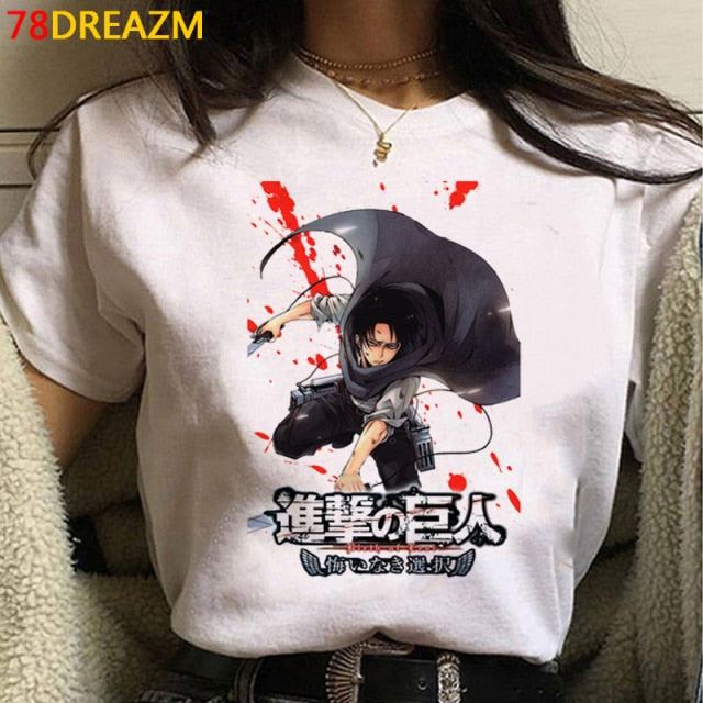 2021 Hot Anime Final Season  Attack on Titan T Shirt Men Kawaii Summer Tops Titans Attack Graphic Tees  Harajuku Tshirt Male