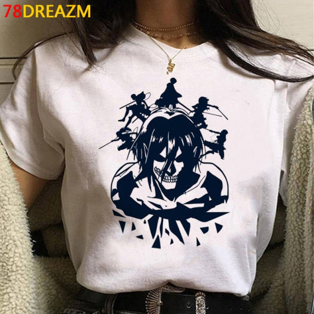 2021 Hot Anime Final Season  Attack on Titan T Shirt Men Kawaii Summer Tops Titans Attack Graphic Tees  Harajuku Tshirt Male