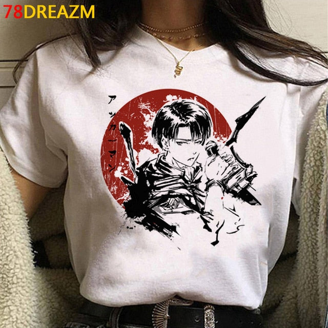 2021 Hot Anime Final Season  Attack on Titan T Shirt Men Kawaii Summer Tops Titans Attack Graphic Tees  Harajuku Tshirt Male