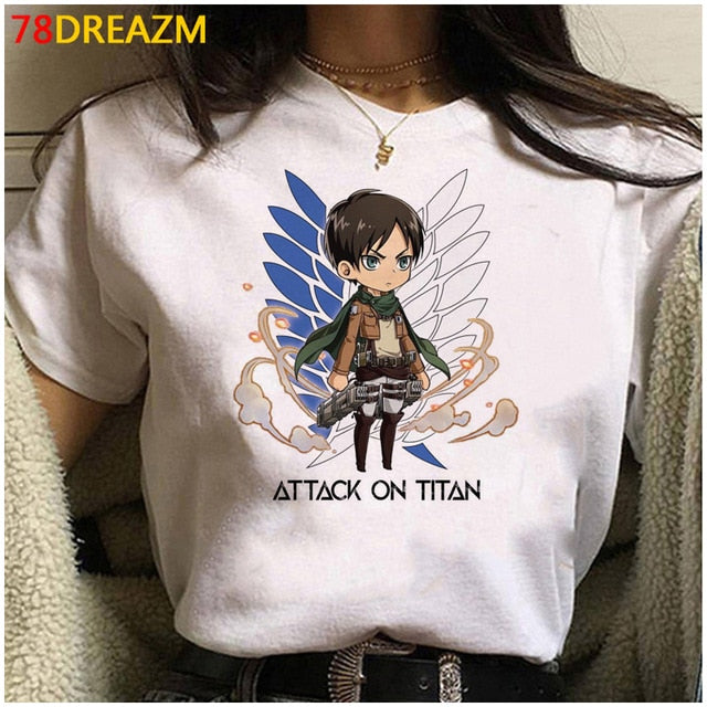 2021 Hot Anime Final Season  Attack on Titan T Shirt Men Kawaii Summer Tops Titans Attack Graphic Tees  Harajuku Tshirt Male