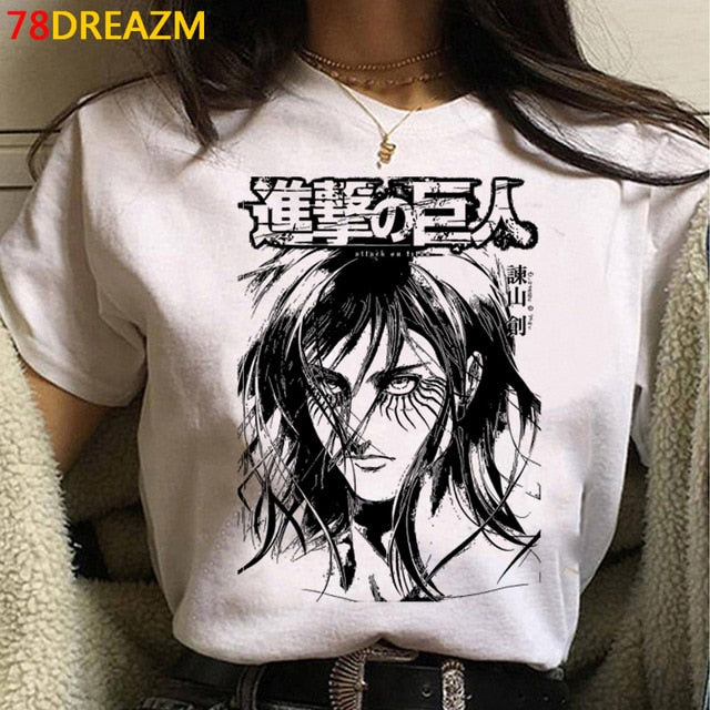 2021 Hot Anime Final Season  Attack on Titan T Shirt Men Kawaii Summer Tops Titans Attack Graphic Tees  Harajuku Tshirt Male