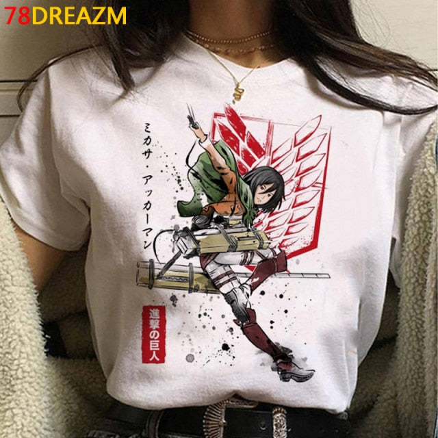 2021 Hot Anime Final Season  Attack on Titan T Shirt Men Kawaii Summer Tops Titans Attack Graphic Tees  Harajuku Tshirt Male