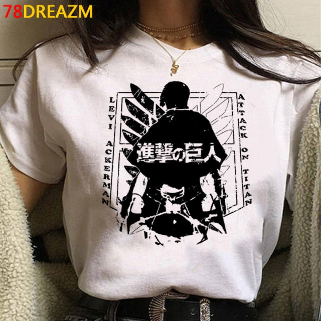 2021 Hot Anime Final Season  Attack on Titan T Shirt Men Kawaii Summer Tops Titans Attack Graphic Tees  Harajuku Tshirt Male