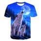 Male Fashion T-shirt Male 2019 Newest 6XL Wolf 3D Print Animal Cool Funny T-Shirt Men Short Sleeve Summer Tops T Shirt Tshirt