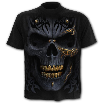 Skull Men's T-Shirts Men's Hip Hop 3D Shirts Horror O-Neck T-shirt Summer Fashion Tops Boys Clothing Large Size Street Clothing