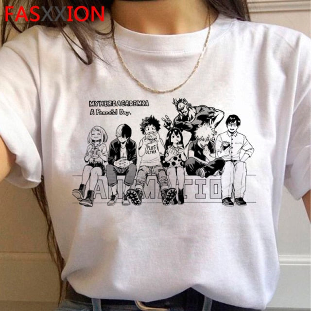 My Hero Academia Bakugou T-shirt Men Cute Anime Boku No Hero Academia T Shirt Cool Todoroki Graphic Tshirt Hip Hop Top Tees Male