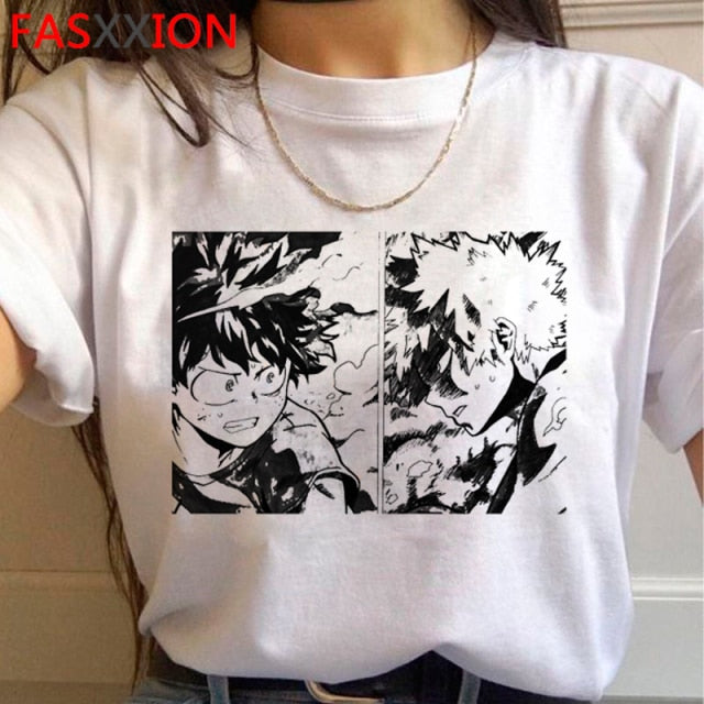 My Hero Academia Bakugou T-shirt Men Cute Anime Boku No Hero Academia T Shirt Cool Todoroki Graphic Tshirt Hip Hop Top Tees Male