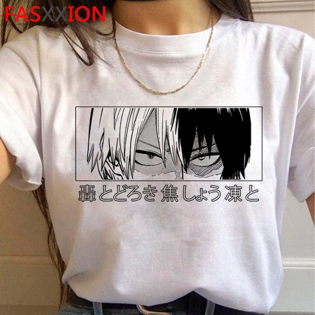 My Hero Academia Bakugou T-shirt Men Cute Anime Boku No Hero Academia T Shirt Cool Todoroki Graphic Tshirt Hip Hop Top Tees Male