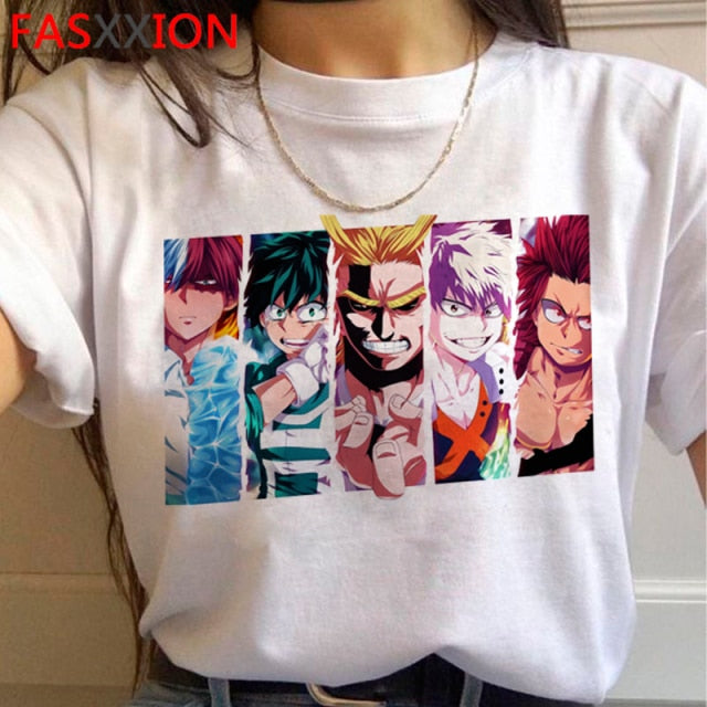 My Hero Academia Bakugou T-shirt Men Cute Anime Boku No Hero Academia T Shirt Cool Todoroki Graphic Tshirt Hip Hop Top Tees Male