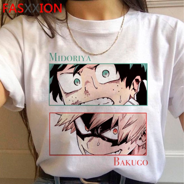 My Hero Academia Bakugou T-shirt Men Cute Anime Boku No Hero Academia T Shirt Cool Todoroki Graphic Tshirt Hip Hop Top Tees Male