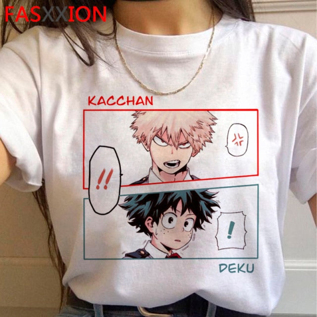 My Hero Academia Bakugou T-shirt Men Cute Anime Boku No Hero Academia T Shirt Cool Todoroki Graphic Tshirt Hip Hop Top Tees Male