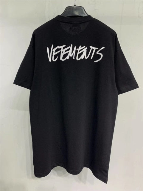 2021ss Heavy Fabric VETEMENTS T-shirt  1:1 High Quality Oversize Top Tees Embroidered Tag T-shirts
