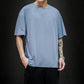New Summer Men's T Shirt 2021 Fashion Solid T Shirt Mens Oversized Hip Hop Short Sleeve Casual Cotton Mens Streetwear Top Tees