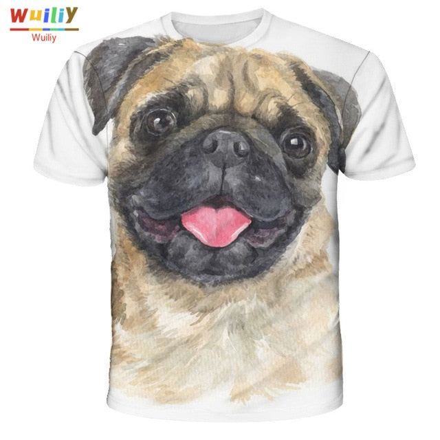 Men's Squirrel T Shirt 3D Print Shirt Animal Graphic Tees Lovely Pattern Tops Men/Women Cute Puppy Face Tee Funny Pet T-shirt