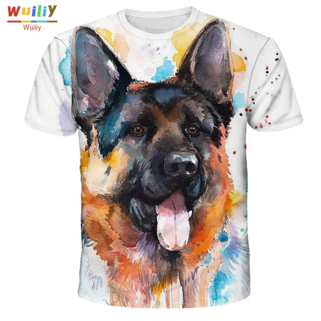 Men's Squirrel T Shirt 3D Print Shirt Animal Graphic Tees Lovely Pattern Tops Men/Women Cute Puppy Face Tee Funny Pet T-shirt