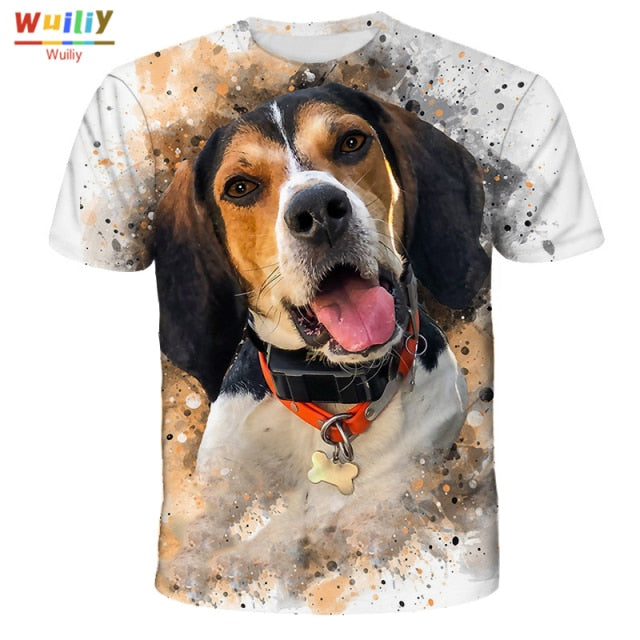 Men's Squirrel T Shirt 3D Print Shirt Animal Graphic Tees Lovely Pattern Tops Men/Women Cute Puppy Face Tee Funny Pet T-shirt