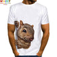 Men's Squirrel T Shirt 3D Print Shirt Animal Graphic Tees Lovely Pattern Tops Men/Women Cute Puppy Face Tee Funny Pet T-shirt