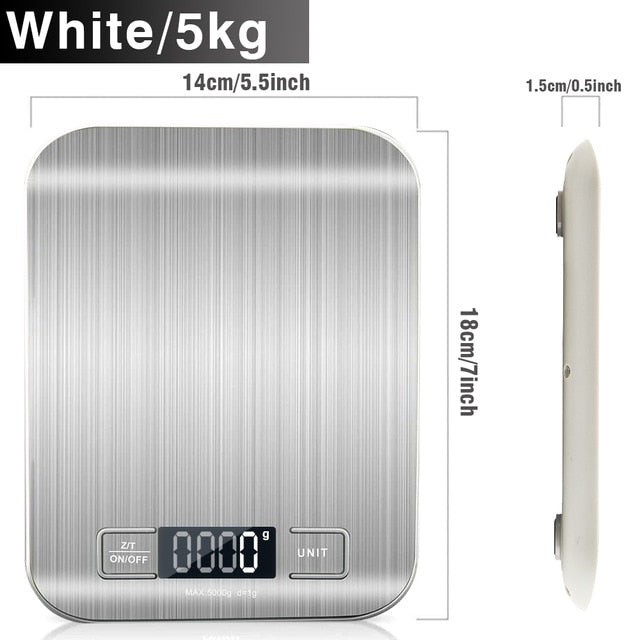 Digital KitchenS Scale, LCD Display 1g/0.1oz Precise Stainless Steel Food Scale for Cooking Baking weighing Scales Electronic