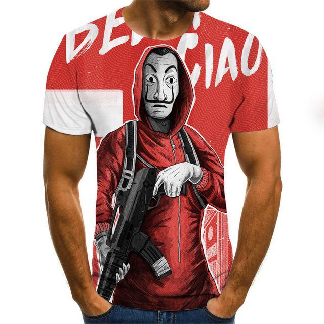 Hot Sale Clown T Shirt Men/Women Joker Face 3D Printed Terror Short Sleeves Fashion Round Neck T-shirts Size XXS-6XL