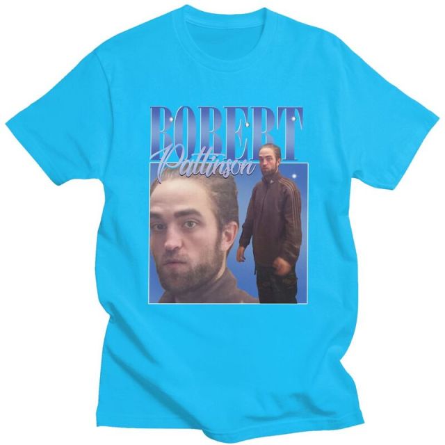 Funny Robert Pattinson Standing Meme T Shirt Men Pre-shrunk Cotton Tee Tops Rob Tshirts Short Sleeved Fashion T-shirt Merch