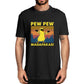 Pew Pew Madafakas 100% Cotton Shirt Novelty Funny Cat Vintage Crew Neck Men's T-Shirt Humor Women Top Tee Gift Humor Streetwear