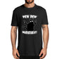 Pew Pew Madafakas 100% Cotton Shirt Novelty Funny Cat Vintage Crew Neck Men's T-Shirt Humor Women Top Tee Gift Humor Streetwear
