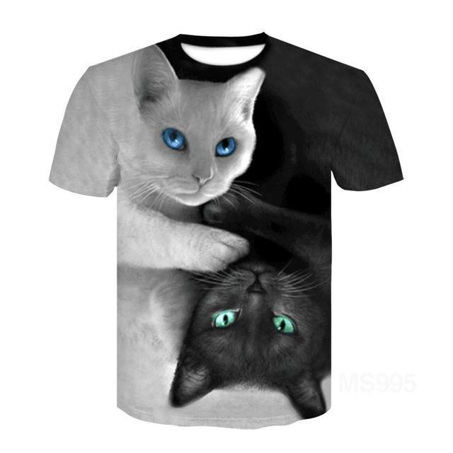 Cat Ragdoll Short Sleeve T -Shirt Half Sleeve 3d Printed T -Shirt Tops Men Women Kids Pet T -Shirt Asian Size 6xl