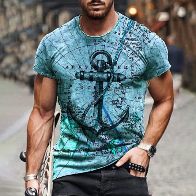 New style hot sale in 2021, 3D men's T-shirt, gentleman style design, short sleeves, summer fashion, handsome man