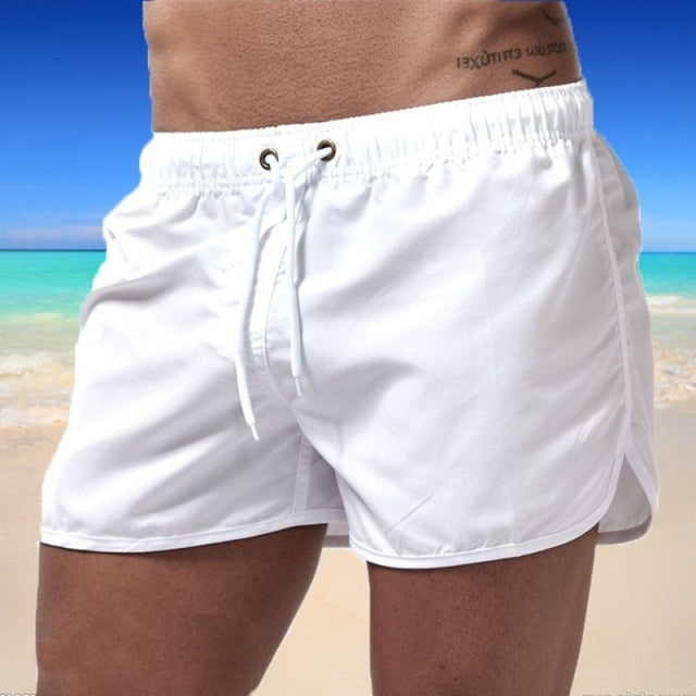 2021 Summer Men's Swimwear Shorts Brand Beachwear Sexy Swim Trunks Men Swimsuit Low Waist Breathable Beach Wear Surf