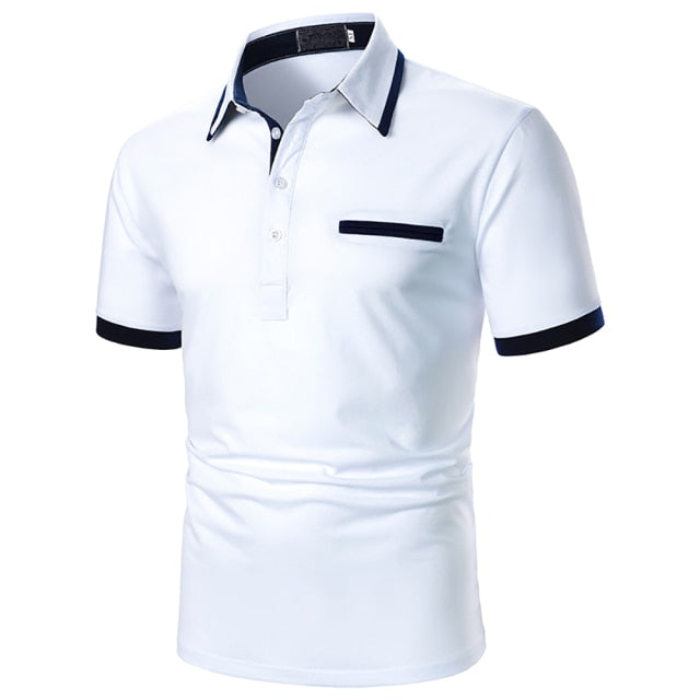 Men Polo Men Shirt Short Sleeve Polo Shirt Contrast Color Polo New Clothing Summer Streetwear Casual Fashion Men Tops