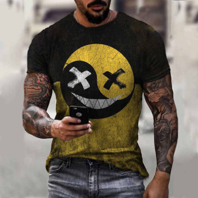 XOXO pattern 3d printed t-shirt fashion men's street casual sports shirt male O-neck oversized t-shirt