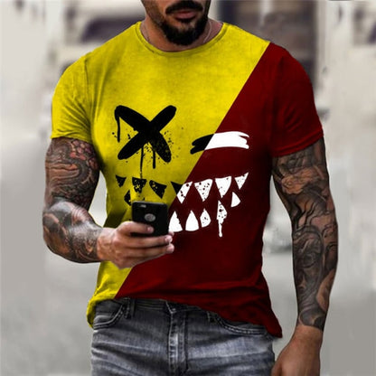 XOXO pattern 3d printed t-shirt fashion men's street casual sports shirt male O-neck oversized t-shirt