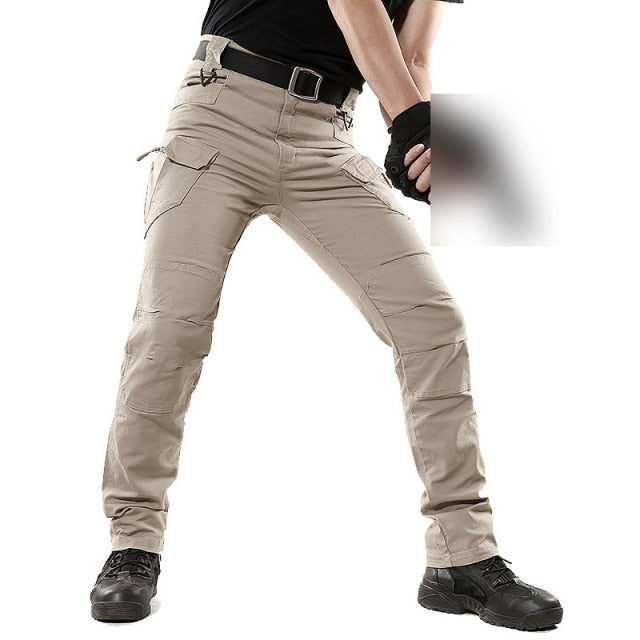 Men's Tactical Pants Multi Pocket Elastic Waist Military Trousers Male Casual Cargo Pants Men Clothing Slim Fit 5XL Sweatpants