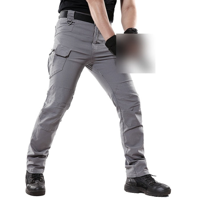 Men's Tactical Pants Multi Pocket Elastic Waist Military Trousers Male Casual Cargo Pants Men Clothing Slim Fit 5XL Sweatpants