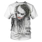 Hot Sale Clown T Shirt Men/Women Joker Face 3D Printed Terror Short Sleeves Fashion Round Neck T-shirts Size XXS-6XL