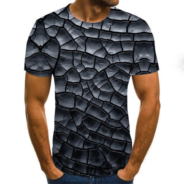 Summer New Three-Dimensional 3D vortex Men T-Shirt Fashion O-Neck Casual Short Sleeve Harajuku Hip Hop  Trend Oversized T-Shirt