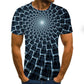 Summer New Three-Dimensional 3D vortex Men T-Shirt Fashion O-Neck Casual Short Sleeve Harajuku Hip Hop  Trend Oversized T-Shirt