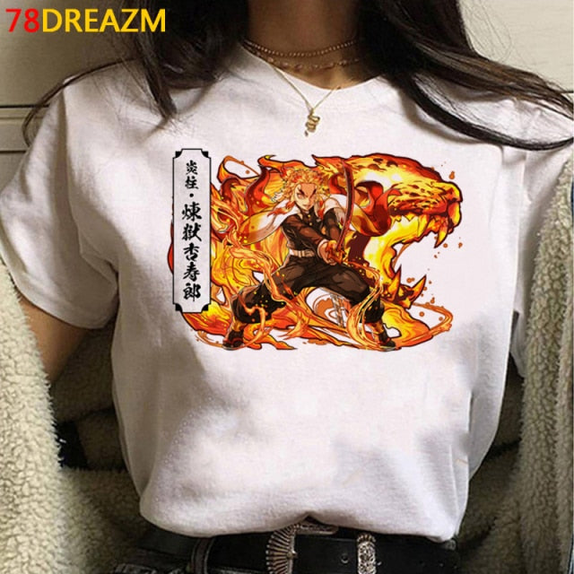 Hot Japanese Anime Demon Slayer T Shirt Men Kawaii Kimetsu No Yaiba Graphic Tees Tanjirou Kamado Unisex Tops Funny Tshirt Male