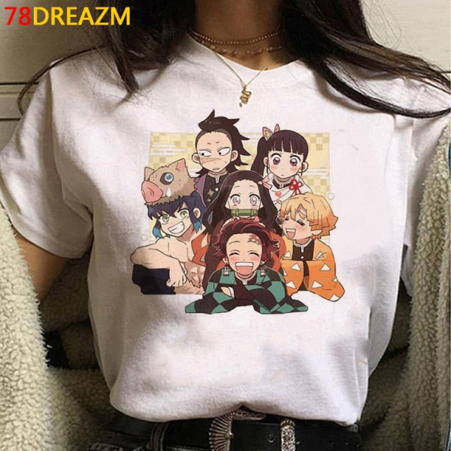 Hot Japanese Anime Demon Slayer T Shirt Men Kawaii Kimetsu No Yaiba Graphic Tees Tanjirou Kamado Unisex Tops Funny Tshirt Male