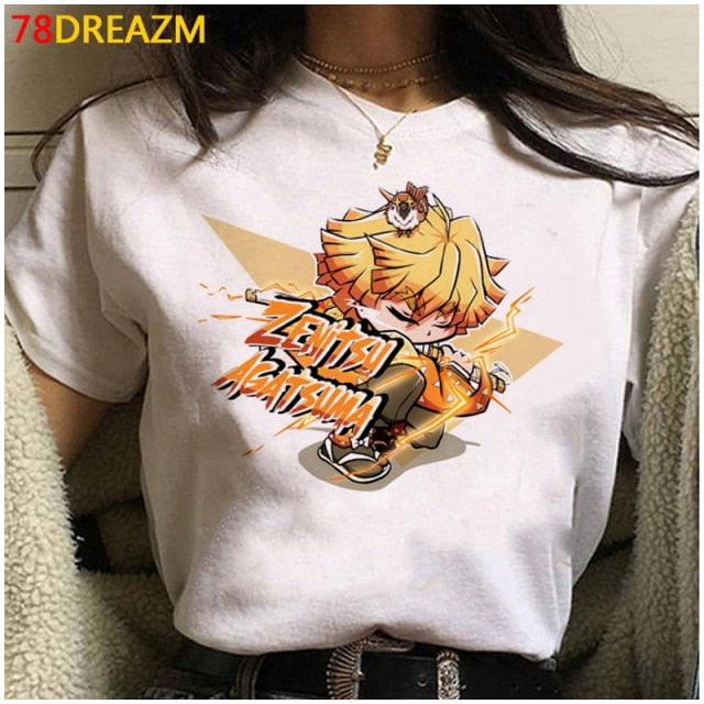 Hot Japanese Anime Demon Slayer T Shirt Men Kawaii Kimetsu No Yaiba Graphic Tees Tanjirou Kamado Unisex Tops Funny Tshirt Male