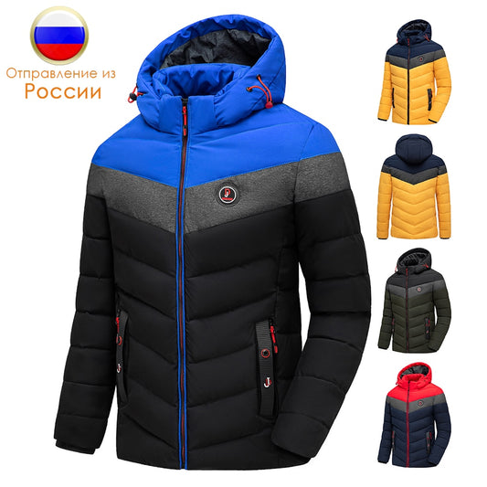 Men 2021 Winter Brand New Casual Warm Thick Waterproof Jacket Parkas Coat Men New Autumn Outwear Windproof Hat Parkas Jacket Men